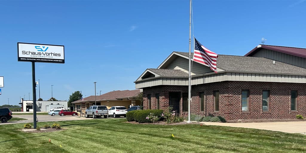 Schaus-Vorhies Contracting building in Fairfield, Iowa